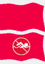 double red beach flag